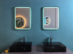Lumora 700X500mm Rectangular Matt Black Led Mirror - Bluetooth, Portrait Or Landscape, Tri-Light - thumbnail 6