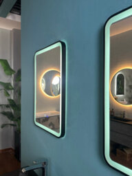 Lumora 700X500mm Rectangular Matt Black Led Mirror - Bluetooth, Portrait Or Landscape, Tri-Light - thumbnail 4