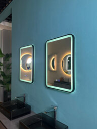 Lumora 700X500mm Rectangular Matt Black Led Mirror - Bluetooth, Portrait Or Landscape, Tri-Light - thumbnail 3