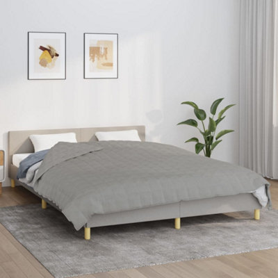 Walplus Weighted Blanket Grey 220X230 Cm King 15 Kg Fabric - image 1