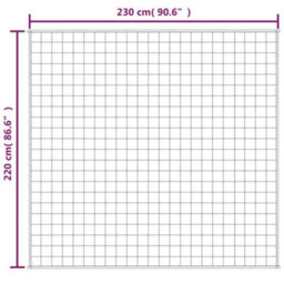 Walplus Weighted Blanket Grey 220X230 Cm King 15 Kg Fabric - thumbnail 6