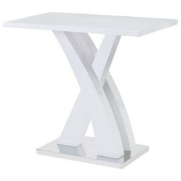 Furniture in Fashion Axara White High Gloss Bar Table With 4 Candid White Stools - thumbnail 2