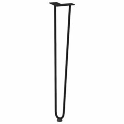 Walplus Hairpin Legs For Console Tables For Console Table 4 Pcs Black 72 Cm Solid Steel - thumbnail 4
