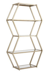 Premier Housewares Interiors By Premier Geometric Design Hexa Shelf Unit, Elegant Finish Shelf Unit, Durable Wall Shelving Unit For Bedroom - thumbnail 2