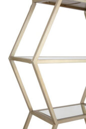 Premier Housewares Interiors By Premier Geometric Design Hexa Shelf Unit, Elegant Finish Shelf Unit, Durable Wall Shelving Unit For Bedroom - thumbnail 4