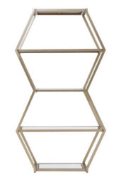 Premier Housewares Interiors By Premier Geometric Design Hexa Shelf Unit, Elegant Finish Shelf Unit, Durable Wall Shelving Unit For Bedroom - thumbnail 1