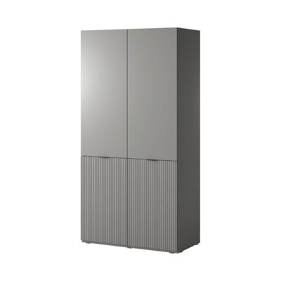 Arte Elegant Lund Hinged Door Wardrobe H2000mm W1010mm D510mm In Sophisticated Grey - Timeless Storage Solution - image 1