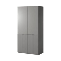 Arte Elegant Lund Hinged Door Wardrobe H2000mm W1010mm D510mm In Sophisticated Grey - Timeless Storage Solution - thumbnail 1