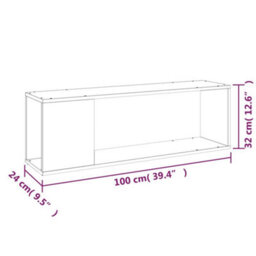 Walplus Tv Cabinet Smoked Oak 100X24X32 Cm Engineered Wood - thumbnail 8