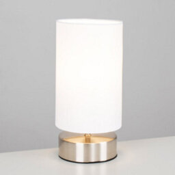 Valuelights Francis Brushed Chrome Touch Table Lamp With White Shade - thumbnail 3