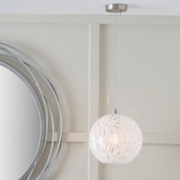 Pacific Lifestyle Speckled White Glass Pendant Ceiling Light - thumbnail 1