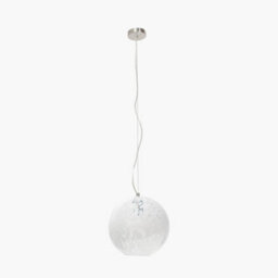 Pacific Lifestyle Speckled White Glass Pendant Ceiling Light - thumbnail 2