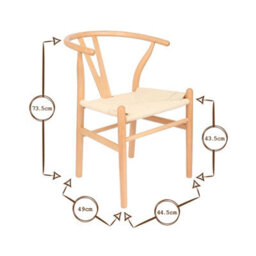 Nicholas Winter 8X Beech Wooden Danish Style Dining Chairs - Natural - Solid Wood Wish Beech Bone Wood Chairs - thumbnail 3