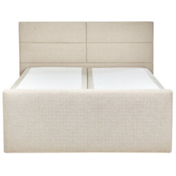 Beliani Divan Bed With Storage Fabric Aristocrat 160 X 200 Cm (Eu King Size) Light Beige - thumbnail 6
