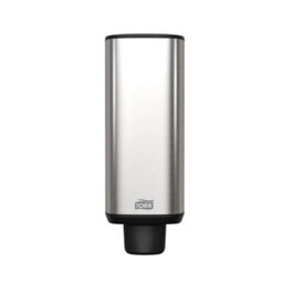 Urbn-Living 1L Wall Mounted Manual Soap Dispenser Brushed Stainless Steel Commercial Washroom - thumbnail 1