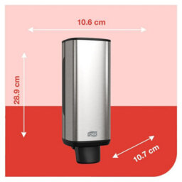 Urbn-Living 1L Wall Mounted Manual Soap Dispenser Brushed Stainless Steel Commercial Washroom - thumbnail 5