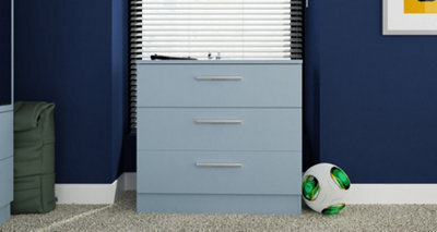 Trent 3 Drawer Chest Of Drawers In Denim Blue (Ready Assembled) - image 1