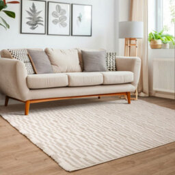 The Rug Edit Axel Luxe Geo Ivory Living Room Rug - 160X220Cm - thumbnail 3