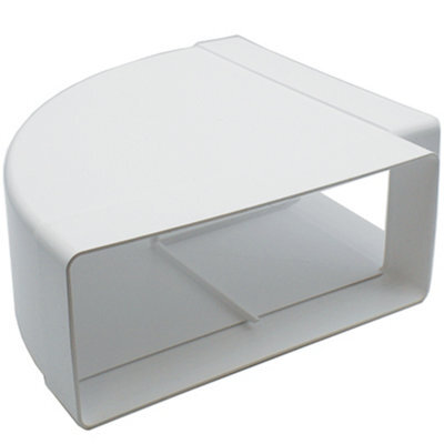 Kair 90 Degree Horizontal Elbow Bend 220mm X 90mm - 9 X 4 Inch Rectangular Plastic Ducting Adaptor - image 1