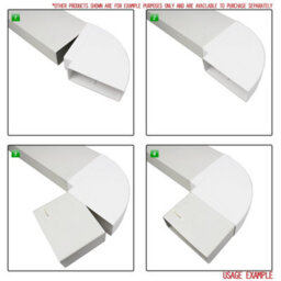 Kair 90 Degree Horizontal Elbow Bend 220mm X 90mm - 9 X 4 Inch Rectangular Plastic Ducting Adaptor - thumbnail 3