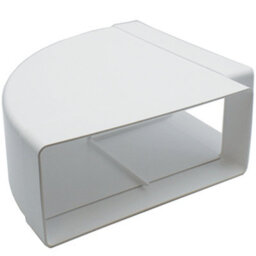 Kair 90 Degree Horizontal Elbow Bend 220mm X 90mm - 9 X 4 Inch Rectangular Plastic Ducting Adaptor