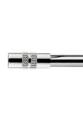 Unknown 16-19mm Sparkle Extendable Eyelet Metal Curtain Pole Set Chrome 120-210Cm - image 1