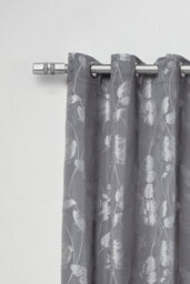 Unknown 16-19mm Sparkle Extendable Eyelet Metal Curtain Pole Set Chrome 120-210Cm - thumbnail 2