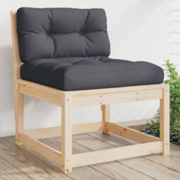 Walplus Garden Sofas With Cushions 2Pcs Solid Wood Pine - thumbnail 3