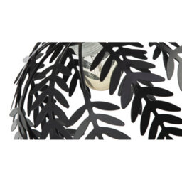 Happy Homewares Traditional Fern Leaf Design Ceiling Pendant Light Shade In Black Gloss Finish - thumbnail 5