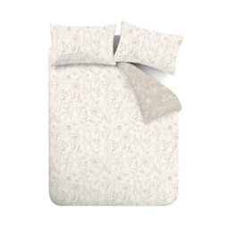 Bianca Brushed Cotton Floral Toile Reversible Duvet Cover Set With Pillowcase Natural - thumbnail 5
