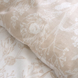 Bianca Brushed Cotton Floral Toile Reversible Duvet Cover Set With Pillowcase Natural - thumbnail 4
