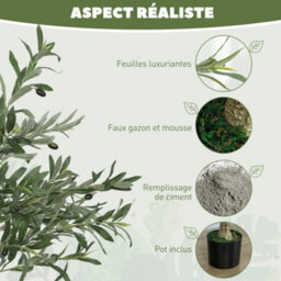 Artificial Olive Tree, 120 Cm, Indoor Artificial Plant, Fake Plant Decoration For Home, Office, Living Room, Bedroom - thumbnail 5