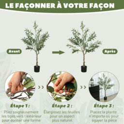 Artificial Olive Tree, 120 Cm, Indoor Artificial Plant, Fake Plant Decoration For Home, Office, Living Room, Bedroom - thumbnail 7