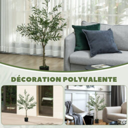 Artificial Olive Tree, 120 Cm, Indoor Artificial Plant, Fake Plant Decoration For Home, Office, Living Room, Bedroom - thumbnail 9