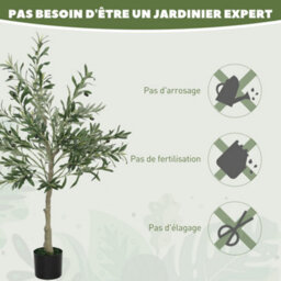 Artificial Olive Tree, 120 Cm, Indoor Artificial Plant, Fake Plant Decoration For Home, Office, Living Room, Bedroom - thumbnail 8