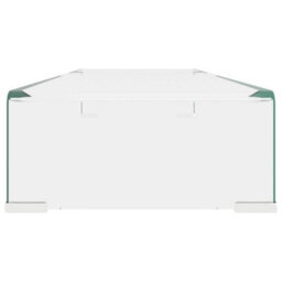 Vidaxl Tv Stand/monitor Riser Glass Clear 90X30X13 Cm - thumbnail 4