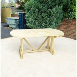 Marlborough Heavy Duty Table And Chair Set - 1 Oval Table - 2 Chairs, 2X 2 Seater Benches - 6 Seater - thumbnail 4