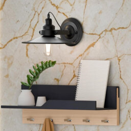 Modern Adjustable Swing Arm Wall Sconce Lamp Black Flat Shade Wall Mounted Light Fixture For Bedroom, Living Room,indoor Lighting - thumbnail 4