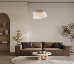 Luminosa Lighting Luminosa Foren Led Pendant Ceiling Light Brown 3000K Warm White - thumbnail 3