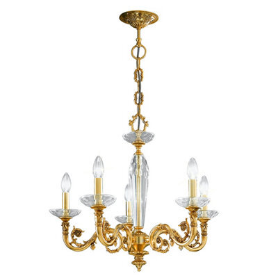 Luminosa Lighting Luminosa Contarini Multi Arm Chandeliers 5 Light French Gold - image 1