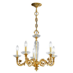 Luminosa Lighting Luminosa Contarini Multi Arm Chandeliers 5 Light French Gold - thumbnail 1
