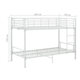 Berkfield Bunk Bed White Metal 90X200 Cm - thumbnail 8