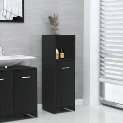 Vidaxl Bathroom Cabinet Black 30X30X95 Cm Engineered Wood Bathroom Cabinets - image 1