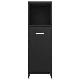 Vidaxl Bathroom Cabinet Black 30X30X95 Cm Engineered Wood Bathroom Cabinets - thumbnail 6