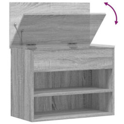 Vidaxl Shoe Bench Grey Sonoma 60X30X45 Cm Engineered Wood - thumbnail 8