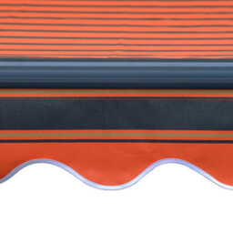 Berkfield Manual Retractable Awning With Led 300X250 Cm Orange And Brown - thumbnail 7