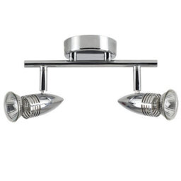 CGC Lighting Leah - Cgc Polished Chrome Twin Bar Ceiling Spotlights - thumbnail 2