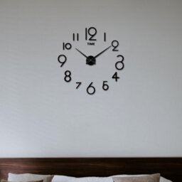 Ledsone Modern Diy Large Wall Sticker Clock Acrylic Wall Clock Sticker Mirror Effect Wall Clock Black - thumbnail 2