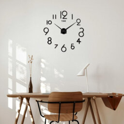 Ledsone Modern Diy Large Wall Sticker Clock Acrylic Wall Clock Sticker Mirror Effect Wall Clock Black - thumbnail 6