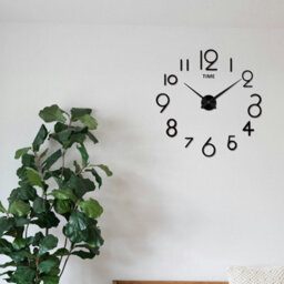 Ledsone Modern Diy Large Wall Sticker Clock Acrylic Wall Clock Sticker Mirror Effect Wall Clock Black - thumbnail 5
